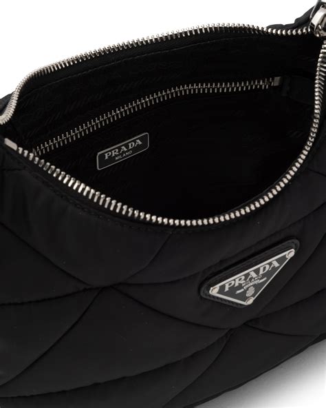 prada brushed leather handbag|prada padded nylon shoulder bag.